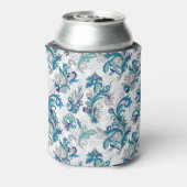 Pastel Floral Doodle Vintages Muster. Dosenkühler (Kanne Rückseite)