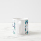 Pastel Floral Doodle Vintages Muster. Espressotasse (Rückseite)