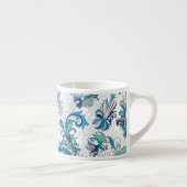 Pastel Floral Doodle Vintages Muster. Espressotasse (Rechts)