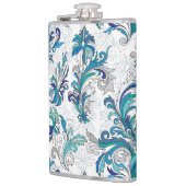 Pastel Floral Doodle Vintages Muster. Flachmann (Links)