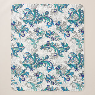 Pastel Floral Doodle Vintages Muster. Sherpadecke