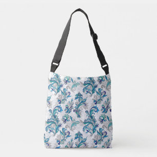 Pastel Floral Doodle Vintages Muster. Tragetaschen Mit Langen Trägern