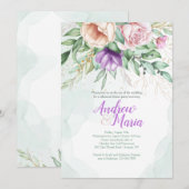 Pastel Floral Einladung (Vorne/Hinten)