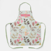 Pastel Floral Elegance Stilvolle Trendy Schürze (Vorderseite)