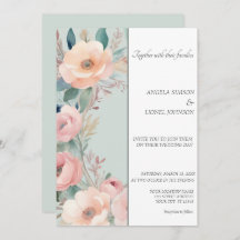 Pastel Floral Elegance Wedding Einladung Design