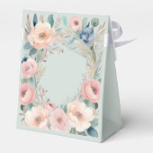 Pastel Floral Elegance Wedding Geschenkschachtel (Rückseite)
