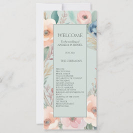 Pastel Floral Elegance Wedding Programm
