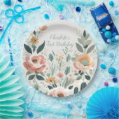 Pastel Floral Fiesta Pappteller (Party)