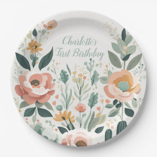 Pastel Floral Fiesta Pappteller