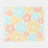 Pastel floral Fleece Blanket (Vorderseite (Horizontal))