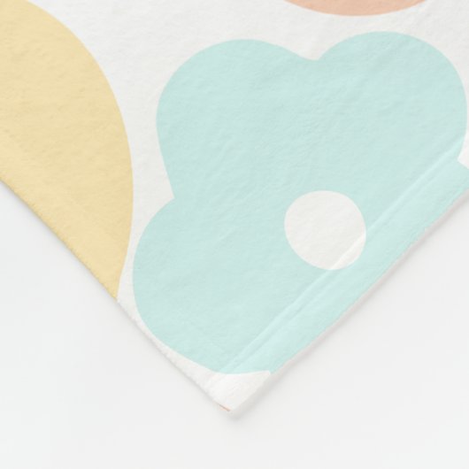Pastel floral Fleece Blanket (Ecke)