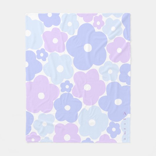 Pastel floral Fleece Blanket (Vorderseite)
