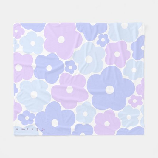 Pastel floral Fleece Blanket (Vorderseite (Horizontal))
