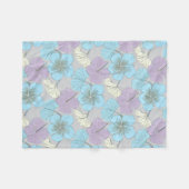 "Pastel floral Fleece Blanket" (Vorderseite (Horizontal))