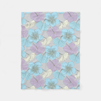 "Pastel floral Fleece Blanket"