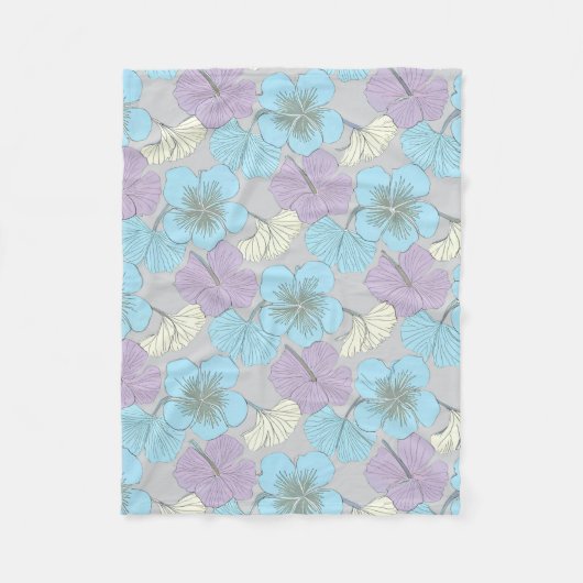 "Pastel floral Fleece Blanket" (Vorderseite)