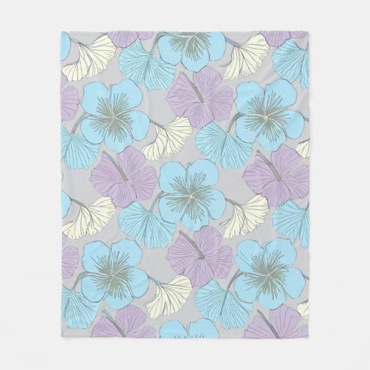 "Pastel floral Fleece Blanket" (Vorderseite)