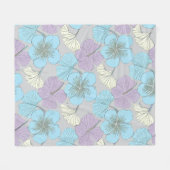 "Pastel floral Fleece Blanket" (Vorderseite (Horizontal))