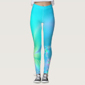 Pastel Floral Fraktal Leggings (Vorderseite)