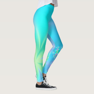 Pastel Floral Fraktal Leggings
