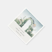 Pastel Floral Garden Arch Botanische Hochzeit Dank Serviette (Ecke)