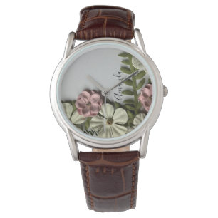 Pastel Floral Garden Armbanduhr