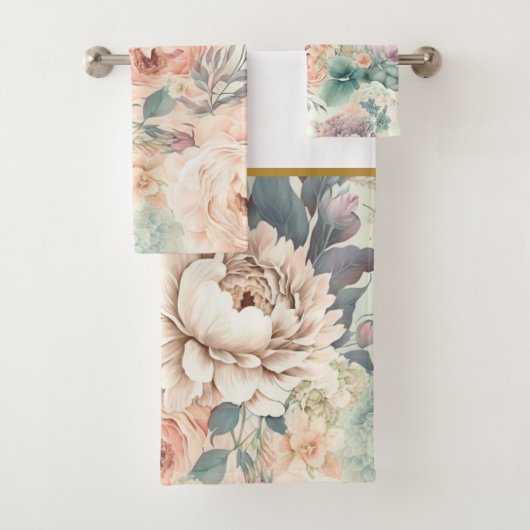 PASTEL FLORAL GARDEN BADEZIMMER TOWEL SET (Insitu)