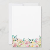 Pastel Floral Garden Hochzeit Einladung (Rückseite)