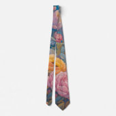 Pastel Floral Garden Krawatte (Rückseite)