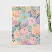 Pastel Floral Garden Sweet Mother Day Oma Karte (Rückseite)