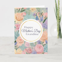 Pastel Floral Garden Sweet Mother Day Oma