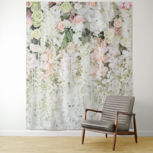 Pastel Floral Garland Wedding Prop Wandteppich (Beispiel)