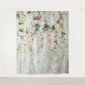 Pastel Floral Garland Wedding Prop Wandteppich (Vorderseite)