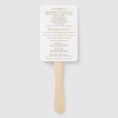 Pastel Floral glücklich je nach Hochzeitsprogramm Fächer (Rückseite)