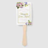 Pastel Floral glücklich je nach Hochzeitsprogramm Fächer (Vorderseite)