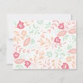 Pastel floral Grace Wedding Card Einladung (Rückseite)