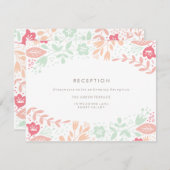 Pastel floral Grace Wedding Card Einladung (Vorne/Hinten)