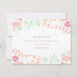 Pastel floral Grace Wedding Card Einladung