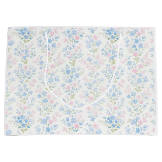 Pastel Floral Große Geschenktüte (Vorderseite)