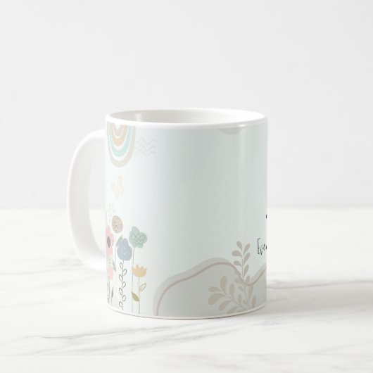 Pastel Floral Growth Mug Kaffeetasse (Vorderseite Links)