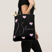 Pastel Floral Heart Black Tasche (Von Nahem)