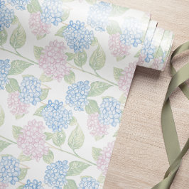 Pastel Floral Hydrangea Wrapping Paper Geschenkpapier