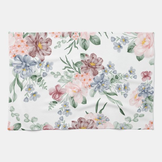 Pastel Floral Kitchen Handtücher (Horizontal)