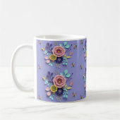 Pastel Floral Lila Tasse (Links)