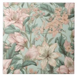 Pastel Floral Lilies Fliese