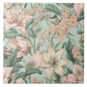 Pastel Floral Lilies Fliese