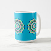 Pastel Floral Mandala Mug Kaffeetasse (VorderseiteRechts)