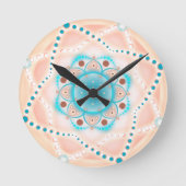 Pastel Floral Mandala Runde Wanduhr (Vorderseite)