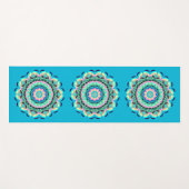 Pastel Floral Mandala Yoga Mat Yogamatte (Vorderseite (Horizontal))