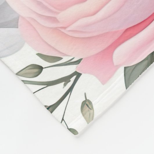 Pastel Floral Medley Blume Muster Fleecedecke (Ecke)